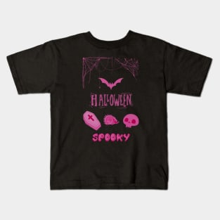 CUTE PINK HALLOWEEN DESIGN Kids T-Shirt